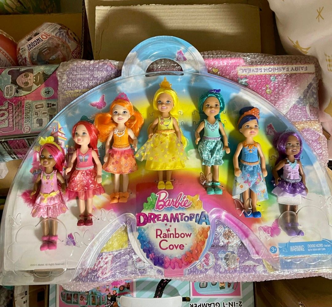 Brand new Barbie Chelsea dreamtopia rainbow cove colorful dolls 7