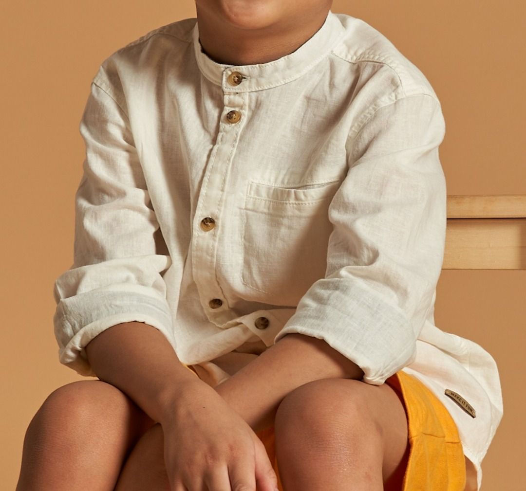 Mandarin collar shirt h&m 2025