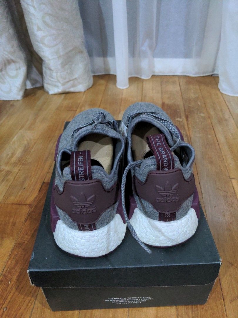 Brand New NMD R1 Wool Grey Four Maroon