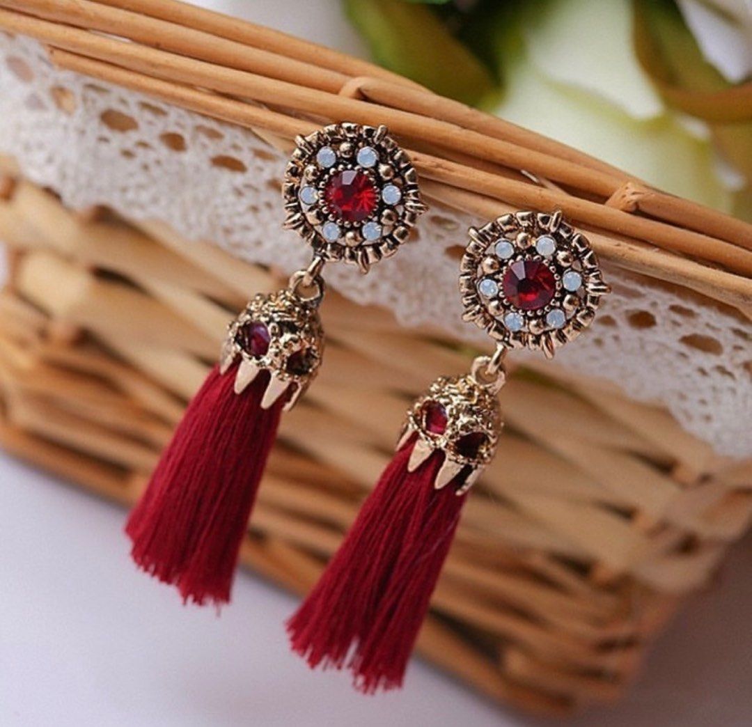 Brand New red tassel earrings Women s Fashion Jewelry
