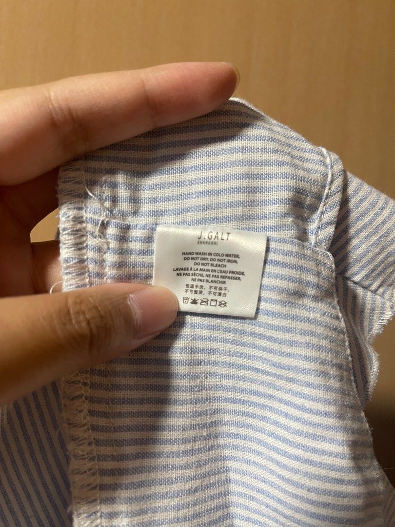 brandy melville ardelia pinstripe babydoll tank, Women's Fashion, Tops