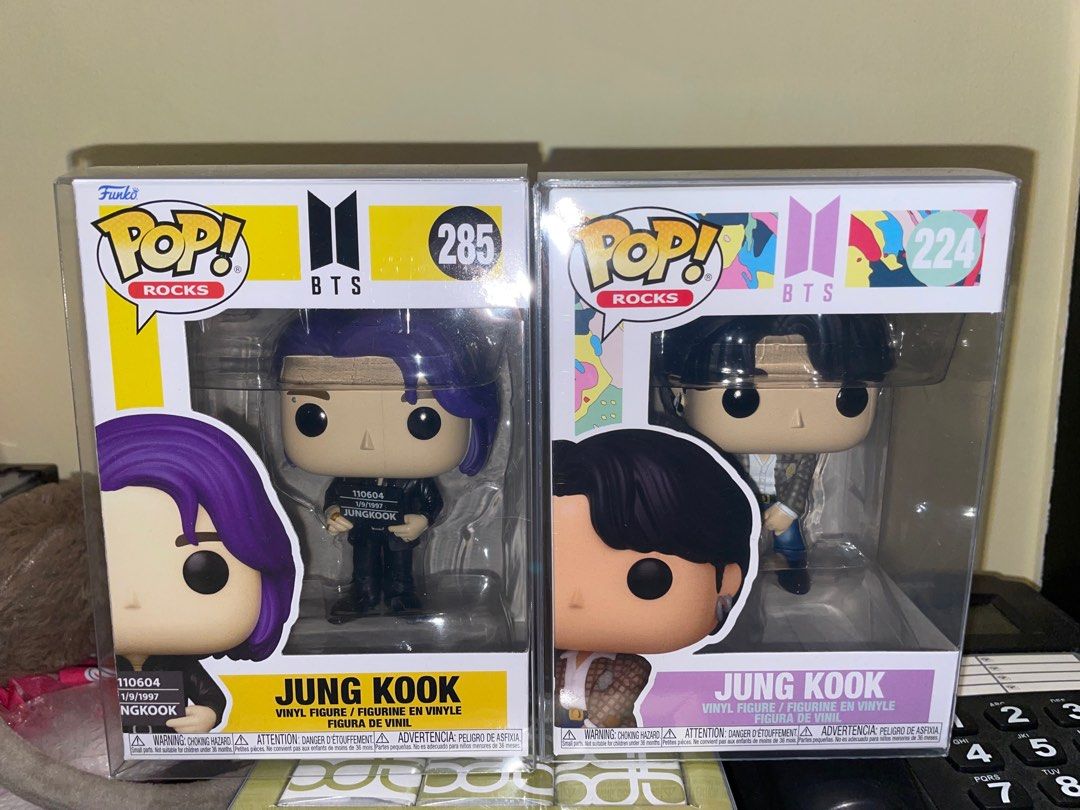 BTS Jungkook funkopop (Category: K-Wave Merchandise) located in Taguig. Submitted by mochiii07 (Listing ID 1216836771, Image 1). Description: BTS JUNGKOOK FUNKOPOP -dynamite jungkook -butter jungkook -both brand new and with plastic box seal -sold individually but will sell is for 1.5k if taking both -message me for more condi pictures -original and official -negotiable .