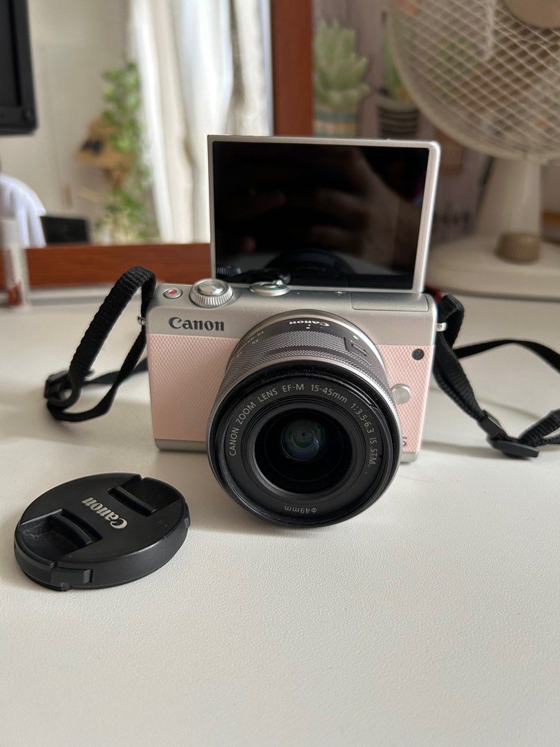 CANON EOS M100 (pink), Photography, Cameras on Carousell