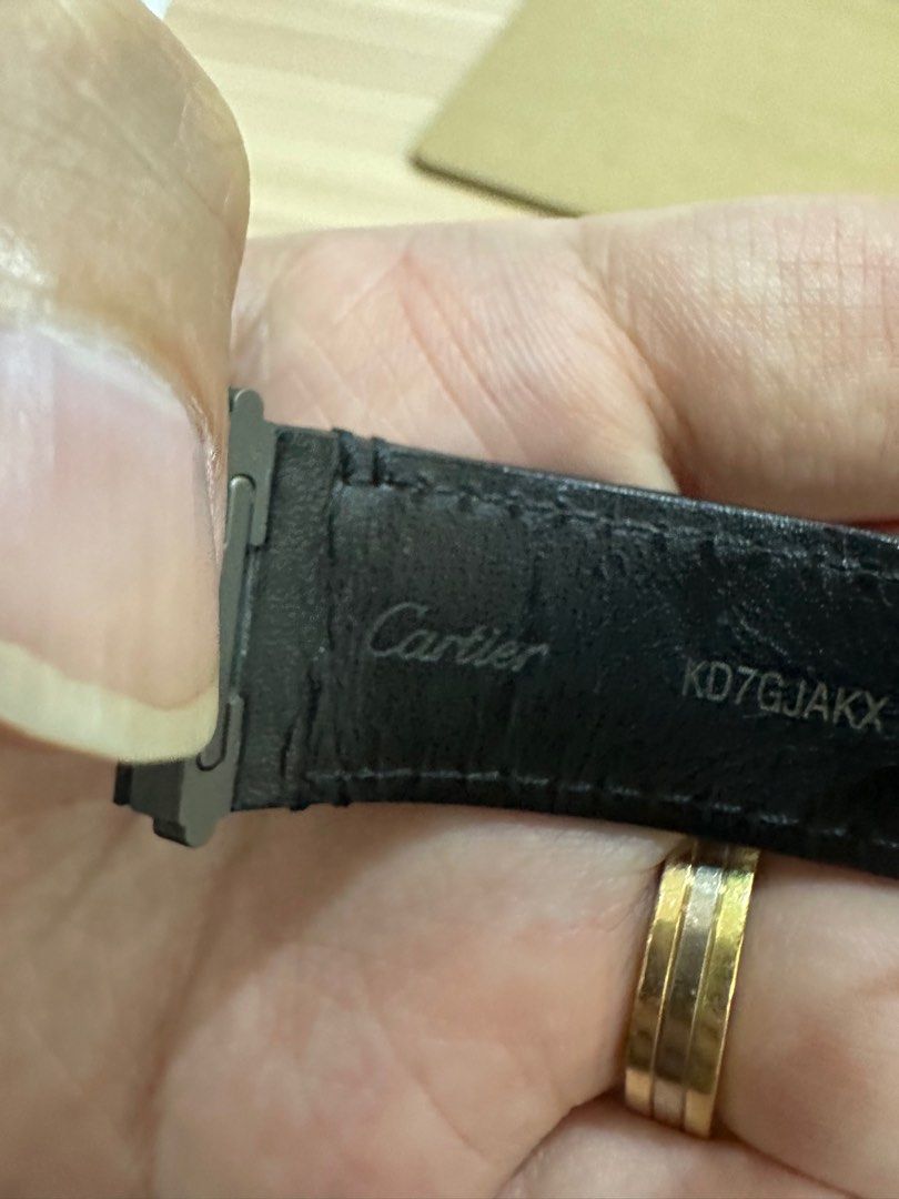 SANTOS DUMONT LADY SILVER CASE CROCODILE STRAP