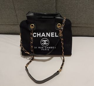 BNIB RARE Chanel Deauville tote 21P 21S Beige & Gold Tweed ✨✨, Luxury, Bags  & Wallets on Carousell