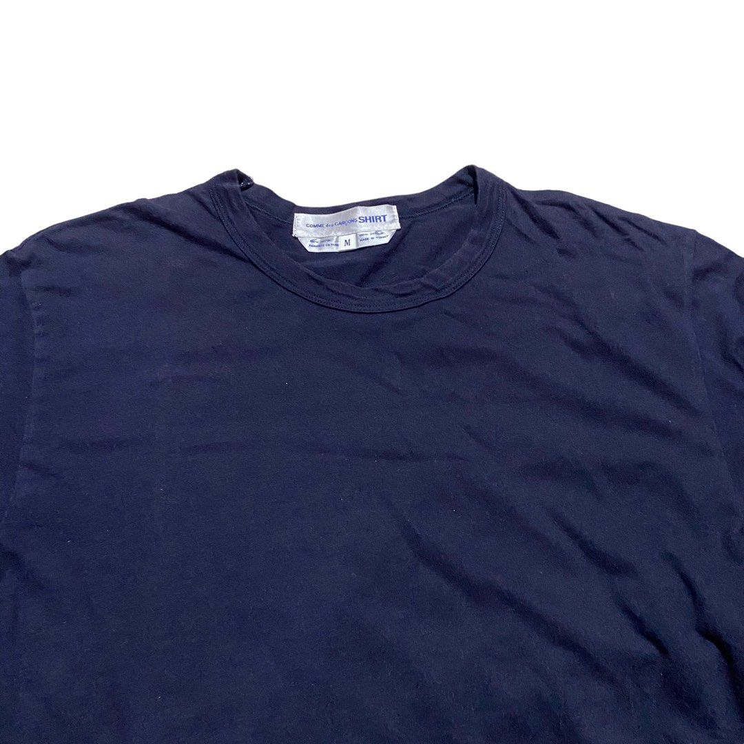 Comme des garcons CDG blank black tee, Fesyen Pria, Pakaian