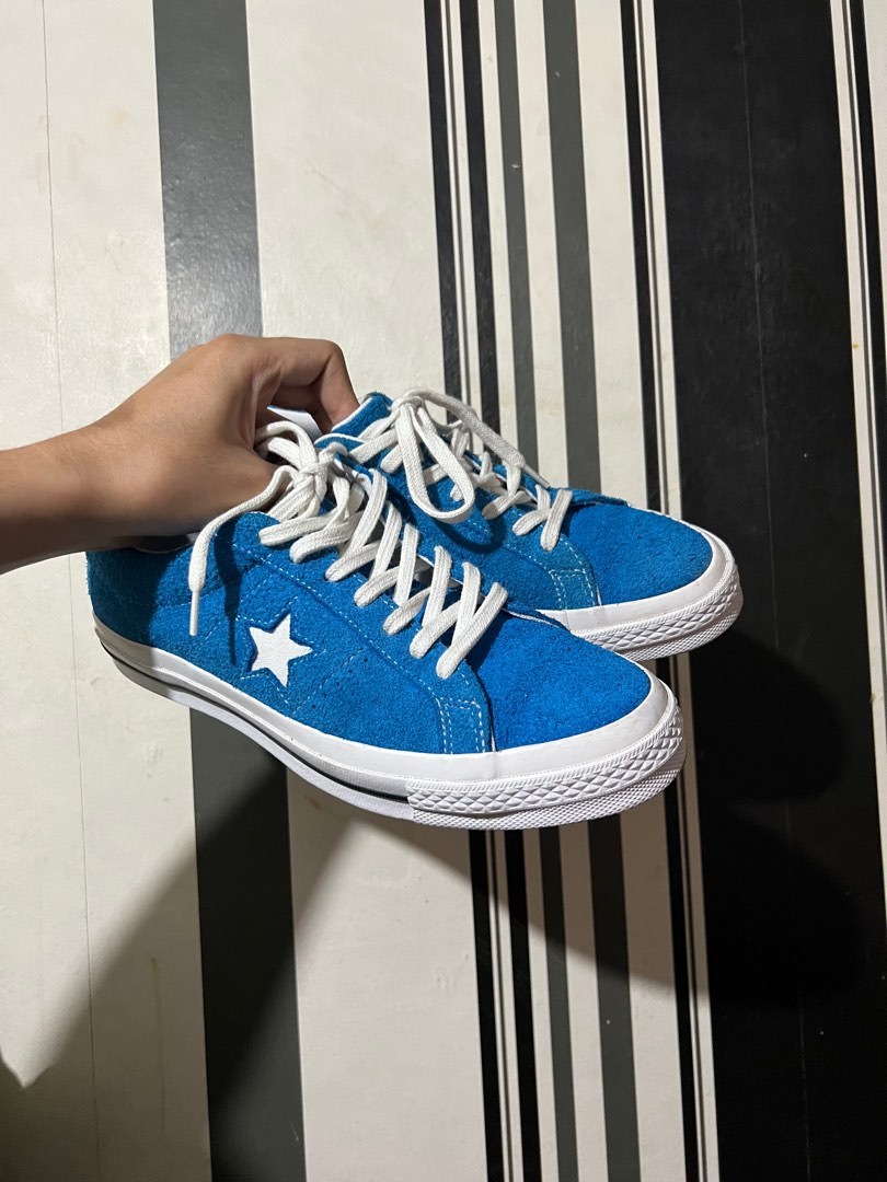 One star blue converse discount
