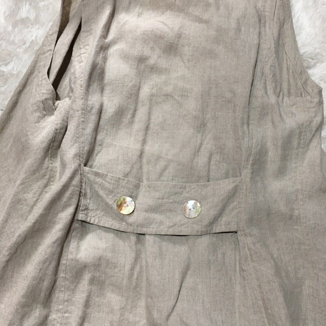 COTTON LINEN KIMONO/ VEST, Women's Fashion, Coats, Jackets and