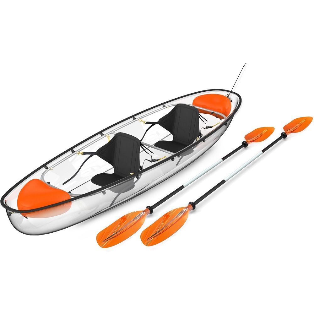 Crystal kayak fishing boat transparent canoe with clear bottom, Sports