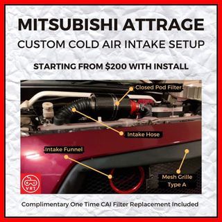 Custom Cold Air Intake Setup for Mitsubishi Attrage