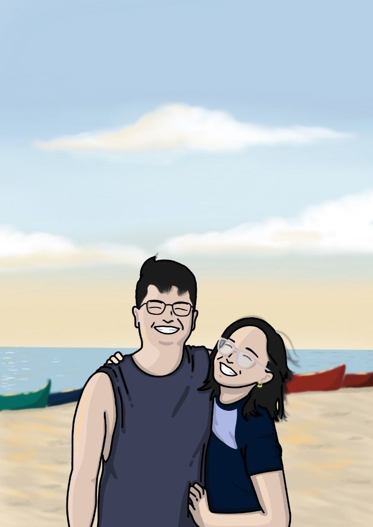 Digital Art commission (Category: Art & Prints) located in Makati City. Submitted by itsluisyall (Listing ID 1216766452, Image 2). Description: 500 for 6-10 people 200 for couple just send a picture for reference i'm using procreate 🎨🖌️.