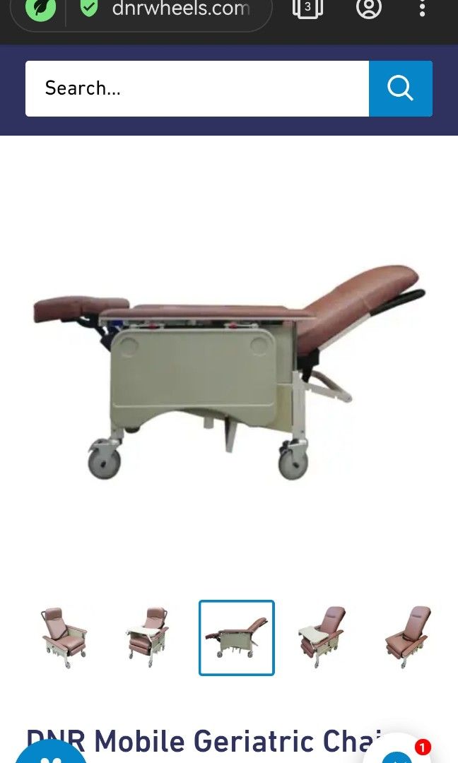 DNR Mobile Geriatric Chair with Drop Down Armrest 50/JBS18119, Health