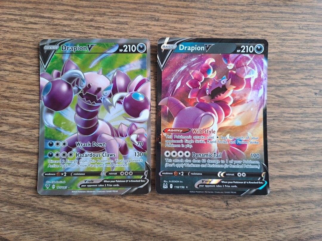 Drapion V FA Full Art LO Lost Origin Pokemon Cards