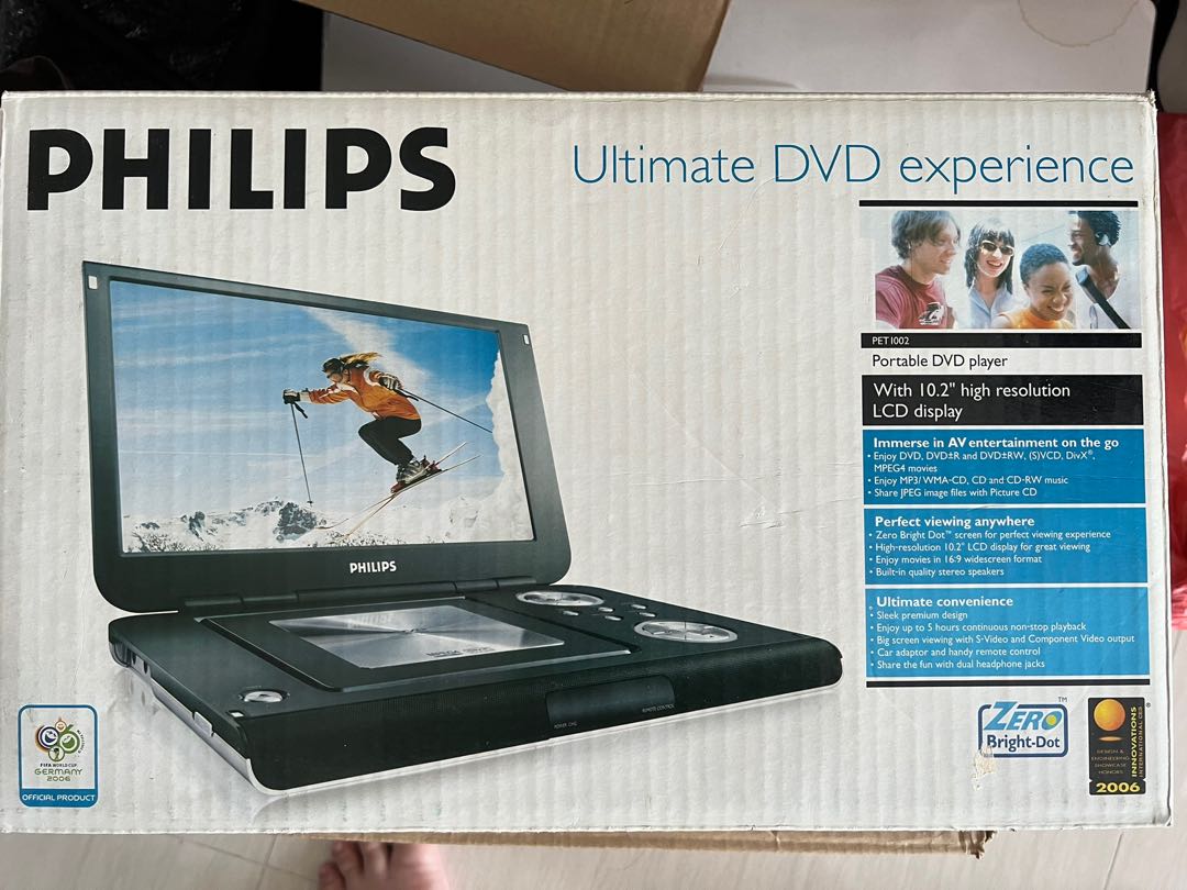 Everything must go! Philips portable DVD player + one whole box of DVDs