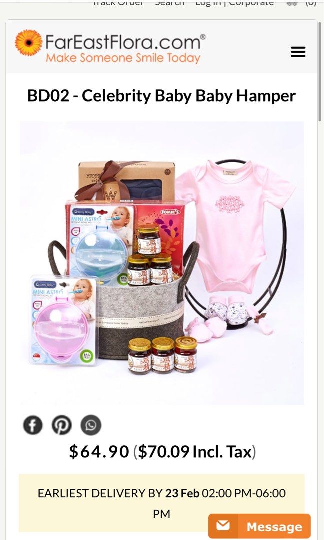 Far east flora baby hamper clearance