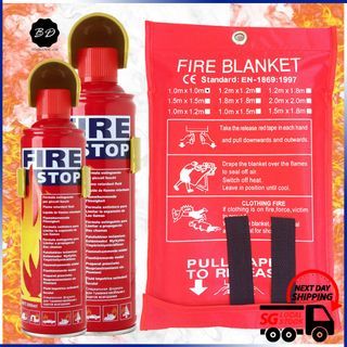 🚀Fire Extinguisher & Fire Blanket/ Portable Fire Stop/ Fibreglass Fire Cloth for Kitchen/Home/Car/Storeroom