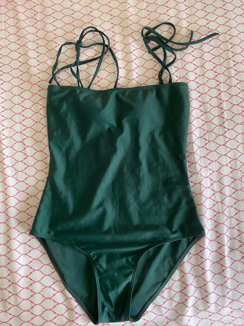 Forest Green One Piece Swimsuit, Women's Fashion, Swimwear, Bikinis