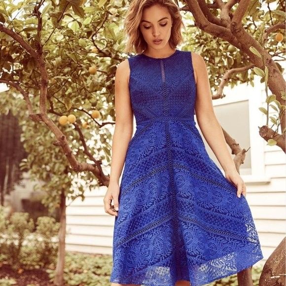 Forever new sales blue lace dress