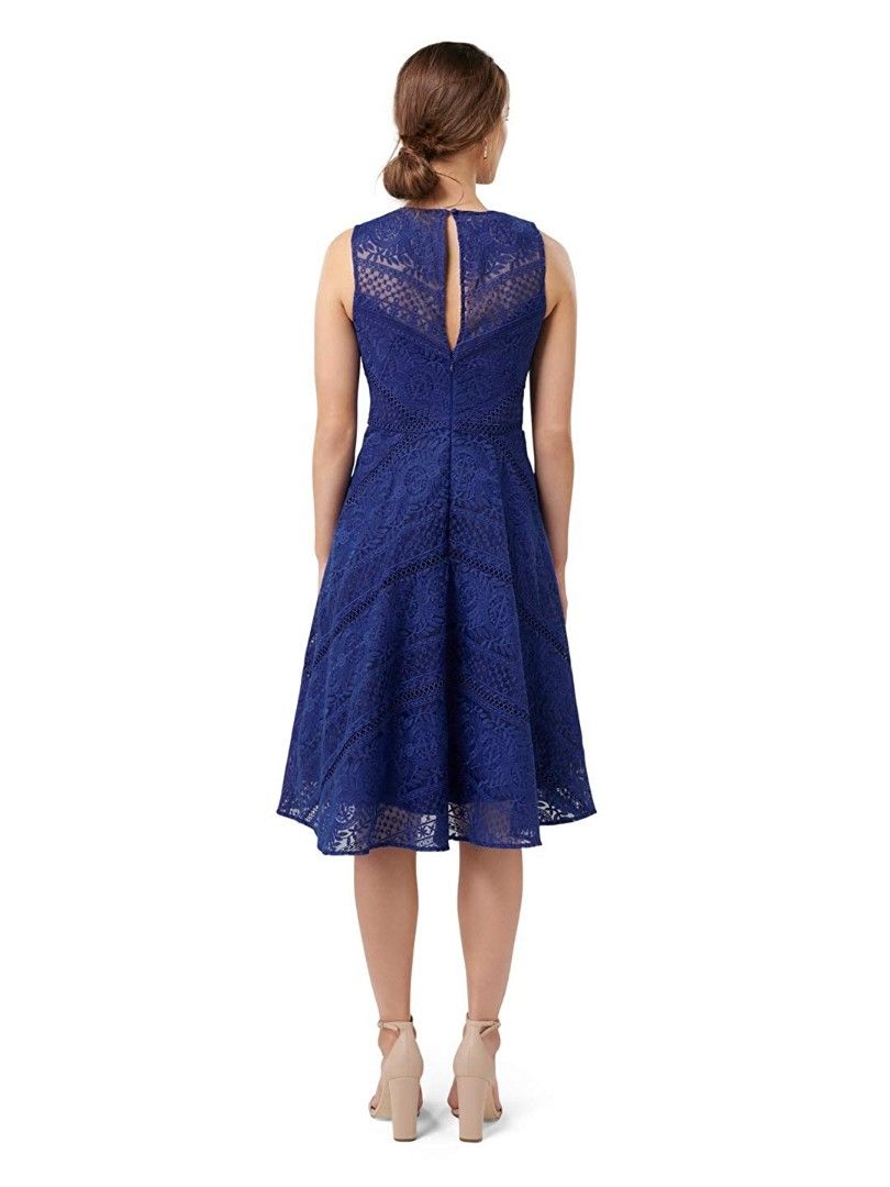 forever new blue lace dress Simple Blue Satin Evening Long Prom Dress main image 1
