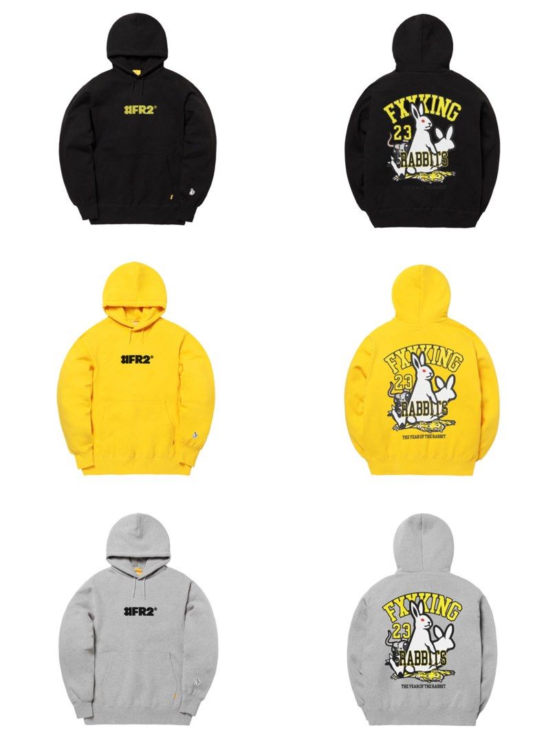 訂購］#FR2 2023年兔年限定衛衣hoodie Fxxking Rabbits, 男裝, 上身及