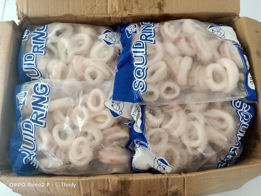 FROZEN SQUID RING 10KGS, Food & Drinks, Chilled & Frozen Food on Carousell