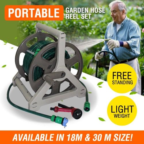 Garden Hose Reel 30M (TAIWAN), Furniture & Home Living, Gardening, Hose and Watering  Devices on Carousell