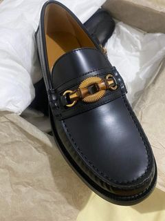 Gucci Bamboo Horsebit Leather Loafers
