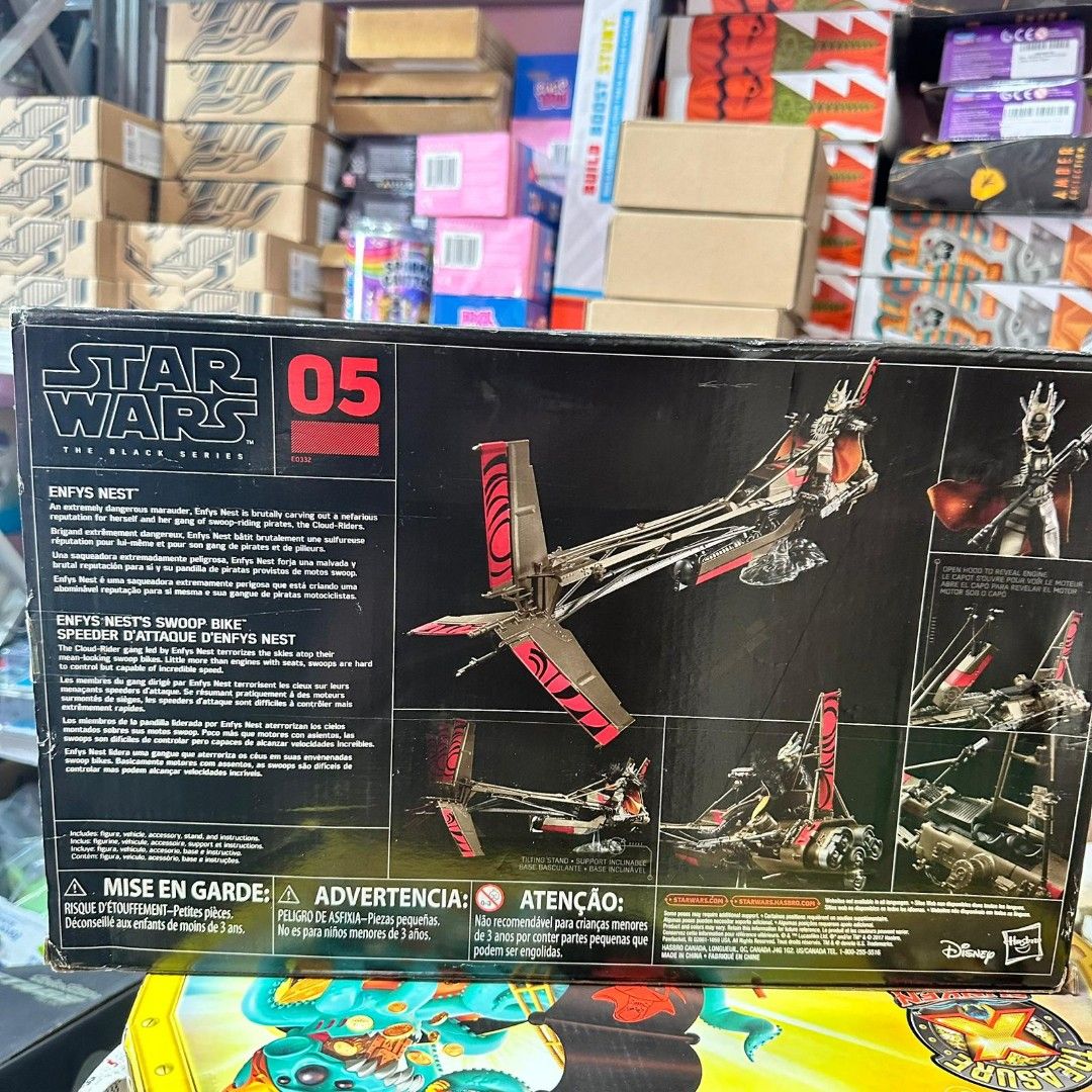 Figurine Star Wars The Black Series 6'' – Enfys Nest & Swoop Bike Hasbro – Lot Mixte