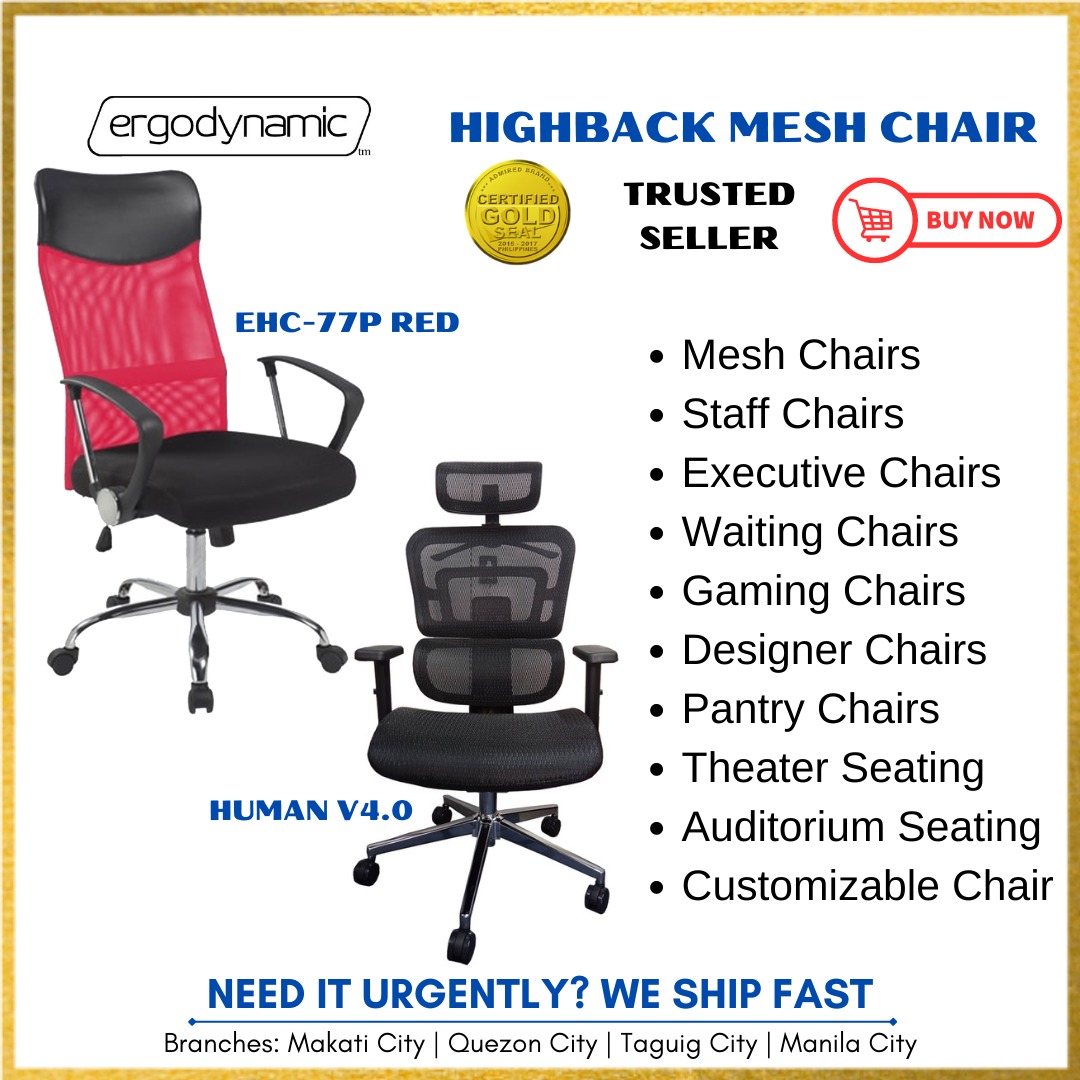 HIGH BACK MESH LEATHER CHAIR, Ergodynamic Chair Office Furniture, Work From Home Chair, Staff