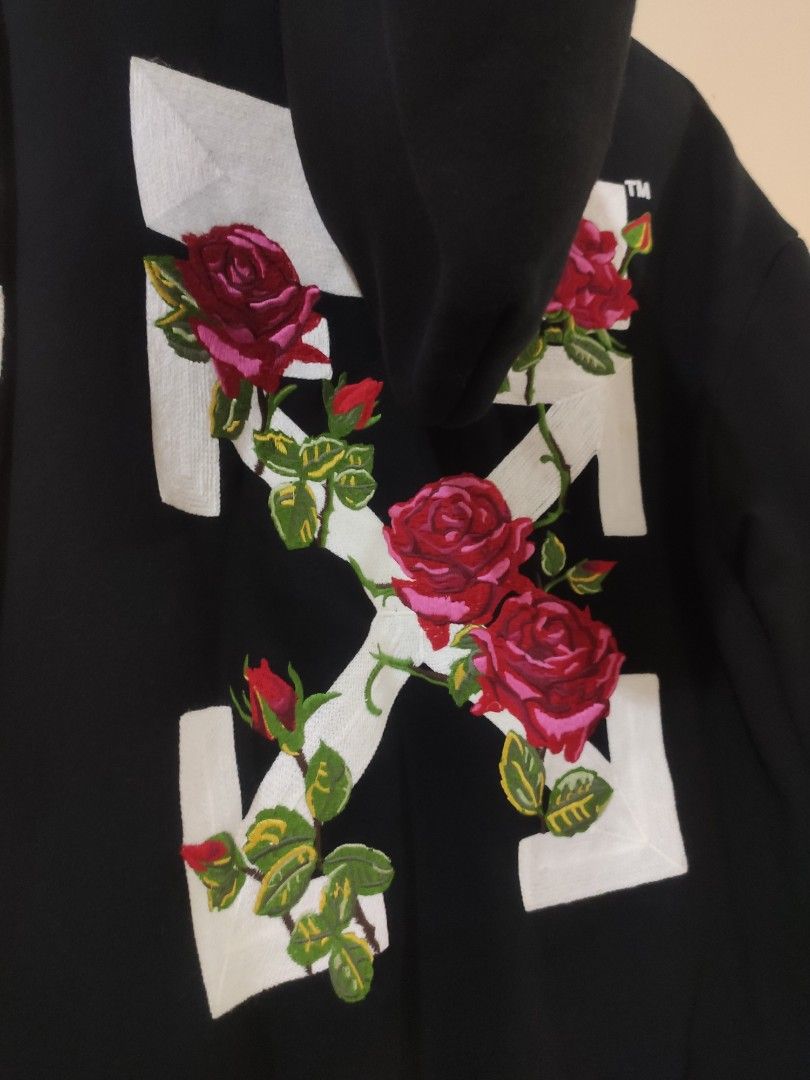 Jaket off white rose store