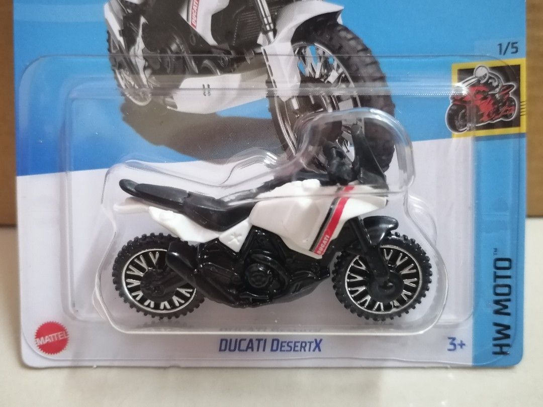 Hot Wheels 2023 HW Moto Ducati DesertX Star White Silk, Hobbies