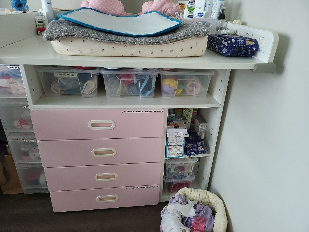 IKEA Baby changing table with storage drawers, Babies & Kids, Baby