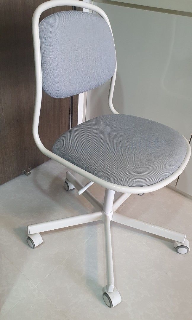 Ikea desk chair (grey/white), Furniture & Home Living, Furniture