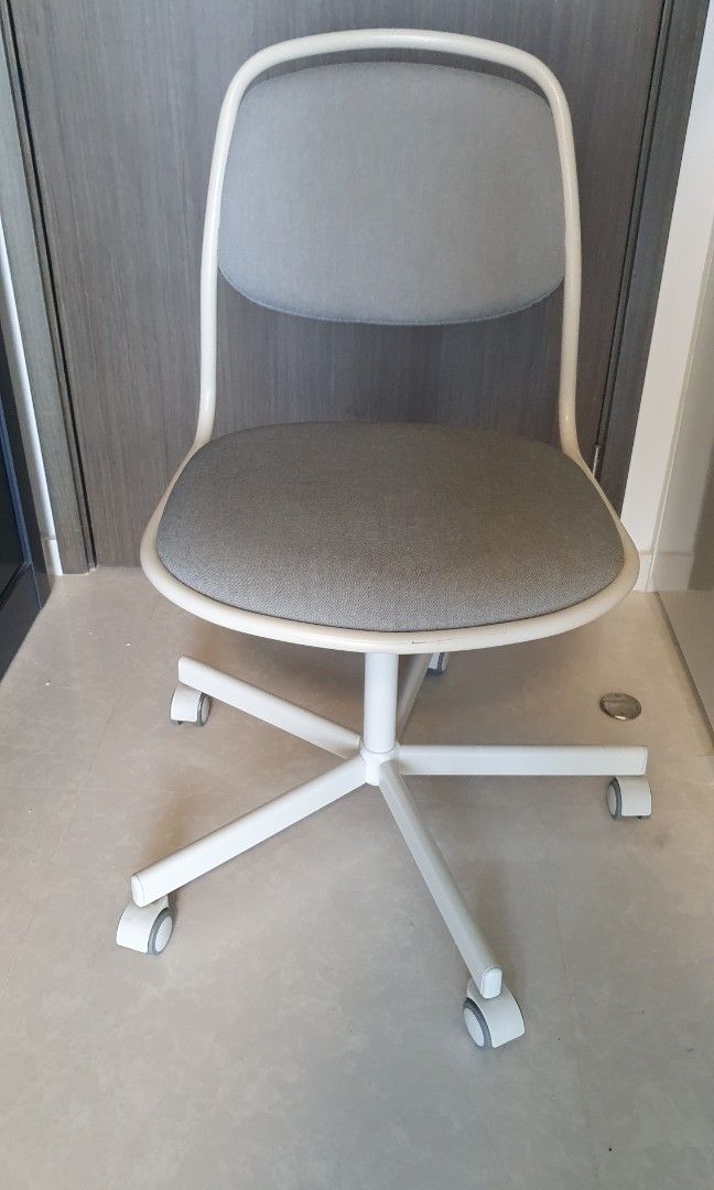 Ikea desk chair (grey/white), Furniture & Home Living, Furniture