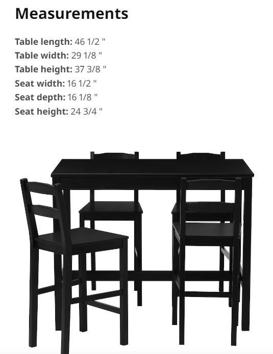 Ikea JOKKMOKK, tall table set, in excellent conditions, Furniture
