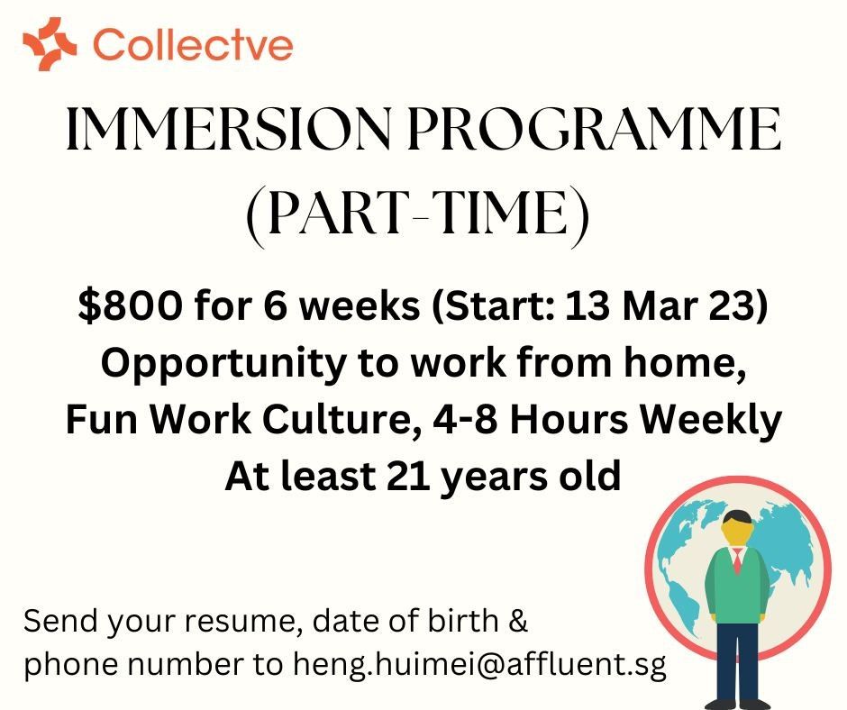 Immersion Programme, Jobs, Internships & Others on Carousell
