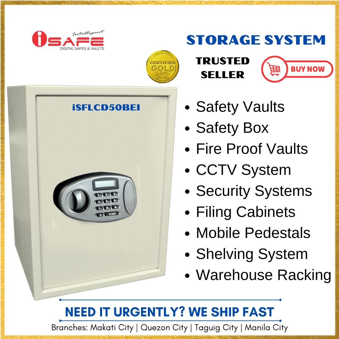 ISAFE iSFLCD50 BEI, Safety Vault, Storage System, Safety Box, Fire