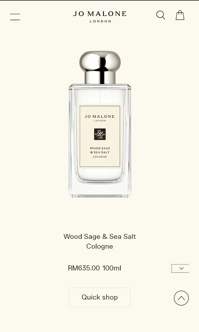 Jo malone wood sage on sale and sea salt perfume 100ml