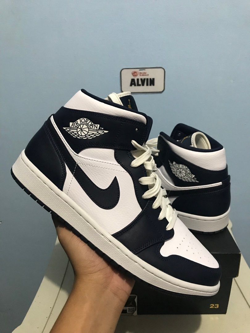 womens jordan 1 mid obsidian