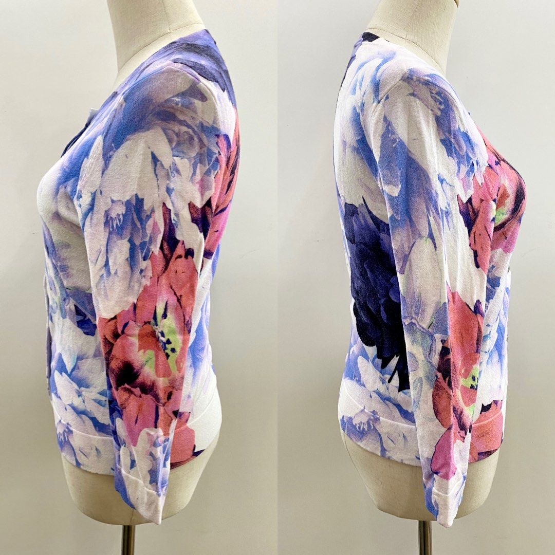 KAREN MILLEN FLORAL CARDIGAN 227024721 Women s Fashion Coats Jackets and Outerwear on Carousell