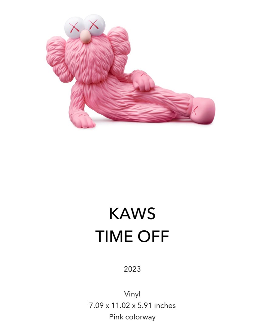 格安人気 新品未開封 KAWS TIME BLACK 新品未開封 TIME OFF OFF PINK