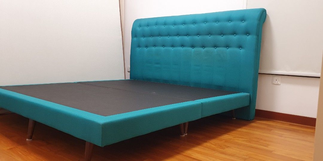 King size bed frame, moving out, Furniture & Home Living, Furniture