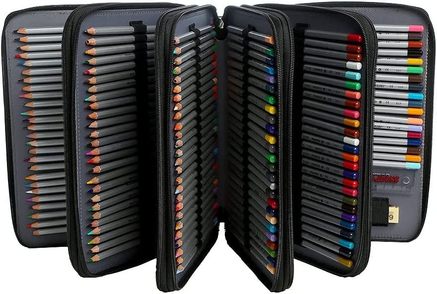 Lbxgap Marker Pen Organizer Case 224 Slots Large Capacity with Handy Wrap  Portable Multilayer Holder for Prismacolor Watercolor Pencils & Gel Pen