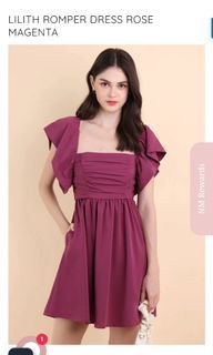 Neonmellow LILITH ROMPER DRESS ROSE MAGENTA

-SMALL