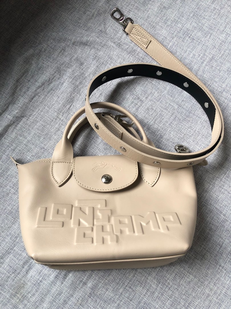 Longchamp Le Pliage Cuir Top Handle Bag XS, 名牌, 手袋及銀包 Carousell