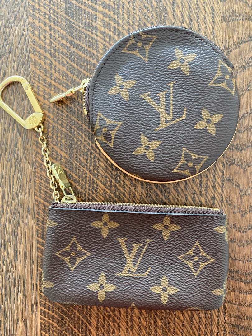 Louis vuitton round online coin purse keychain