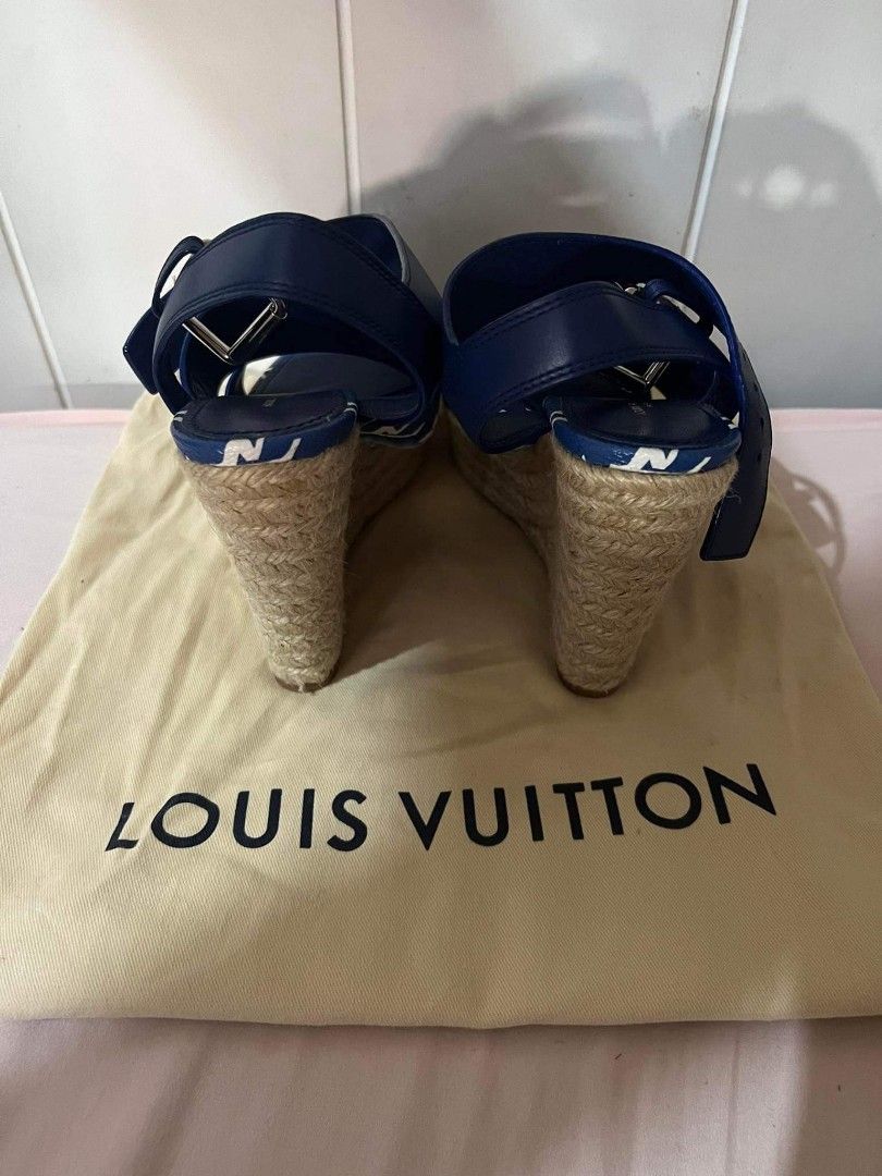 Louis Vuitton® Starboard Wedge Sandal Ecru. Size 40.0 in 2023