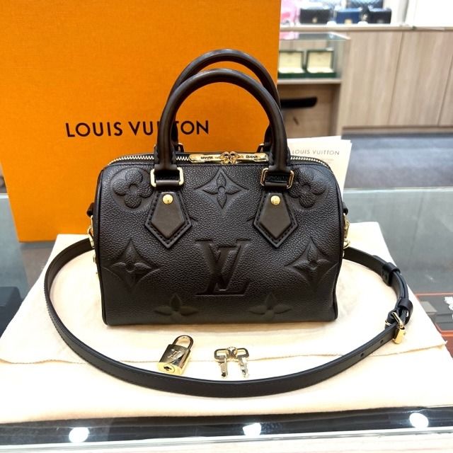 LV SPEEDY EMPREINTE BLACK MONOGRAM TWO WAY BAG, Luxury, Bags & Wallets on  Carousell