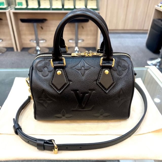 Louis Vuitton Black Monogram Empreinte Leather Speedy Bandouliere 20 Louis  Vuitton