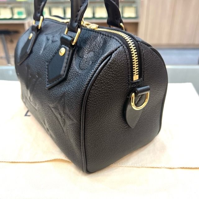 Louis Vuitton Black Monogram Empreinte Speedy Bandouliere 20 Bag